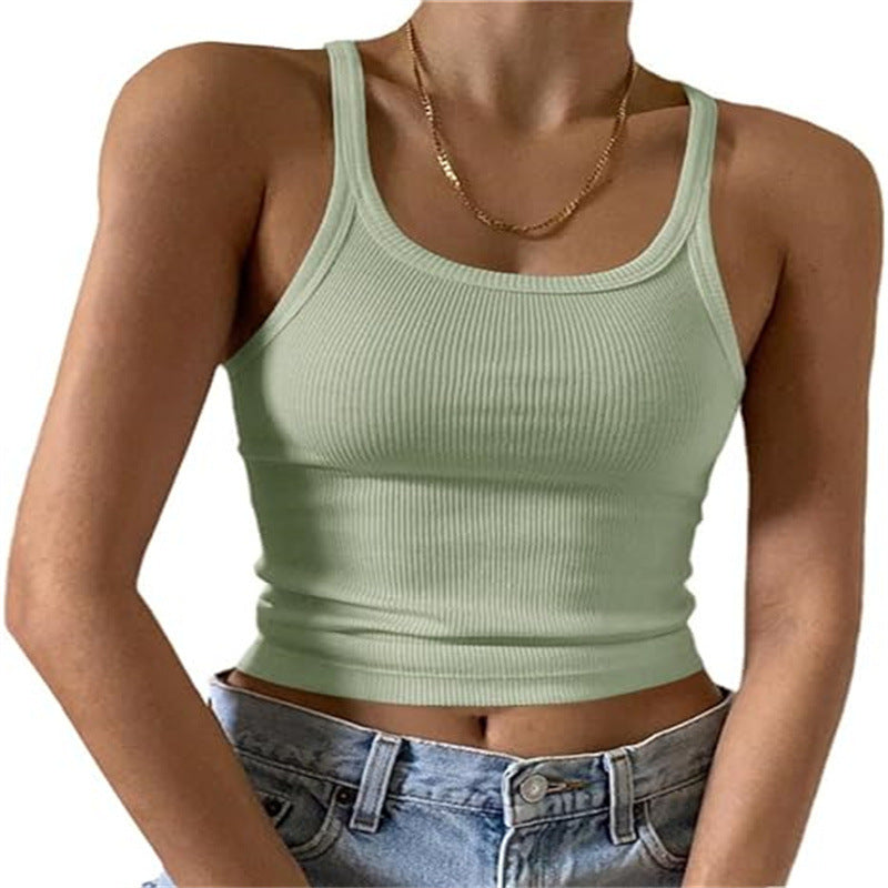 Women Fashion Sexy Solid Color Slim Camisole