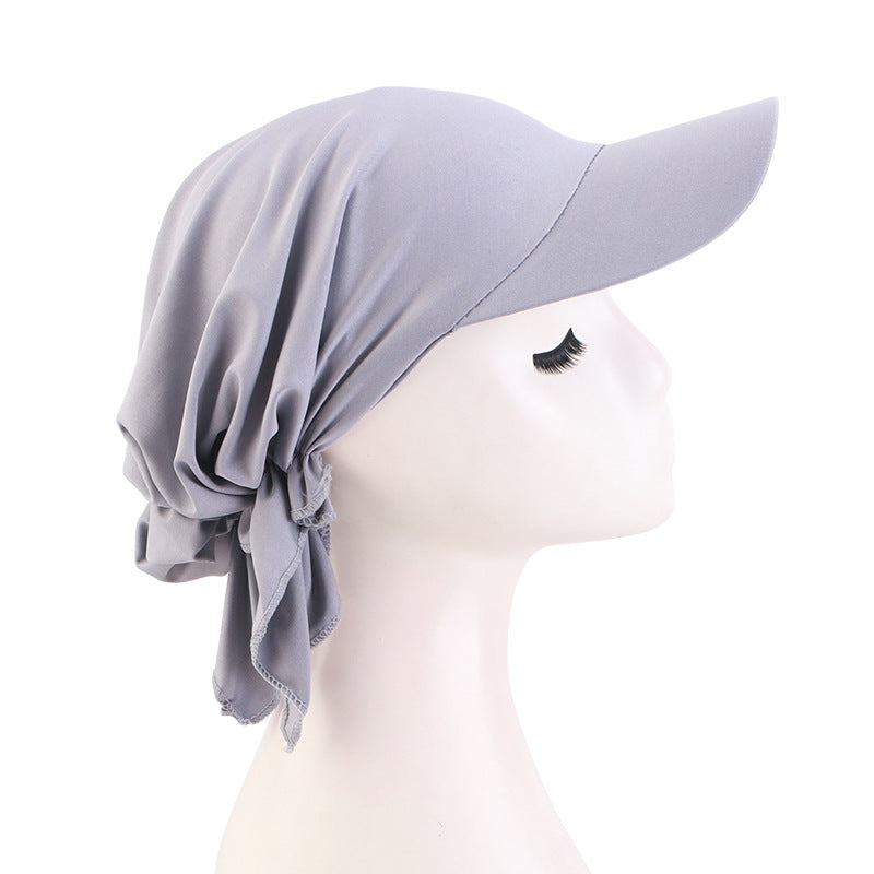 Women Casual Cashew Printed Long Lace-Up Hat