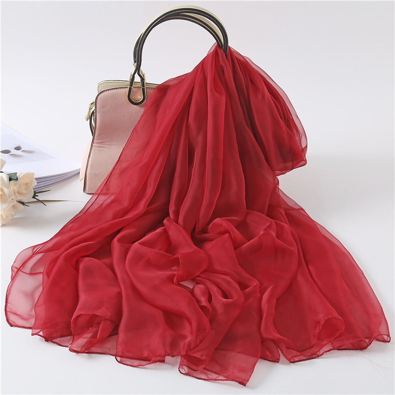 Large Size Solid Color Sunscreen Scarf for Women