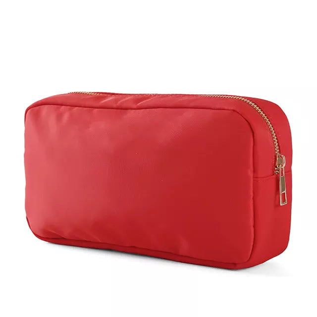 Bolsa de cosméticos de nailon de color sólido para ropa sucia portátil