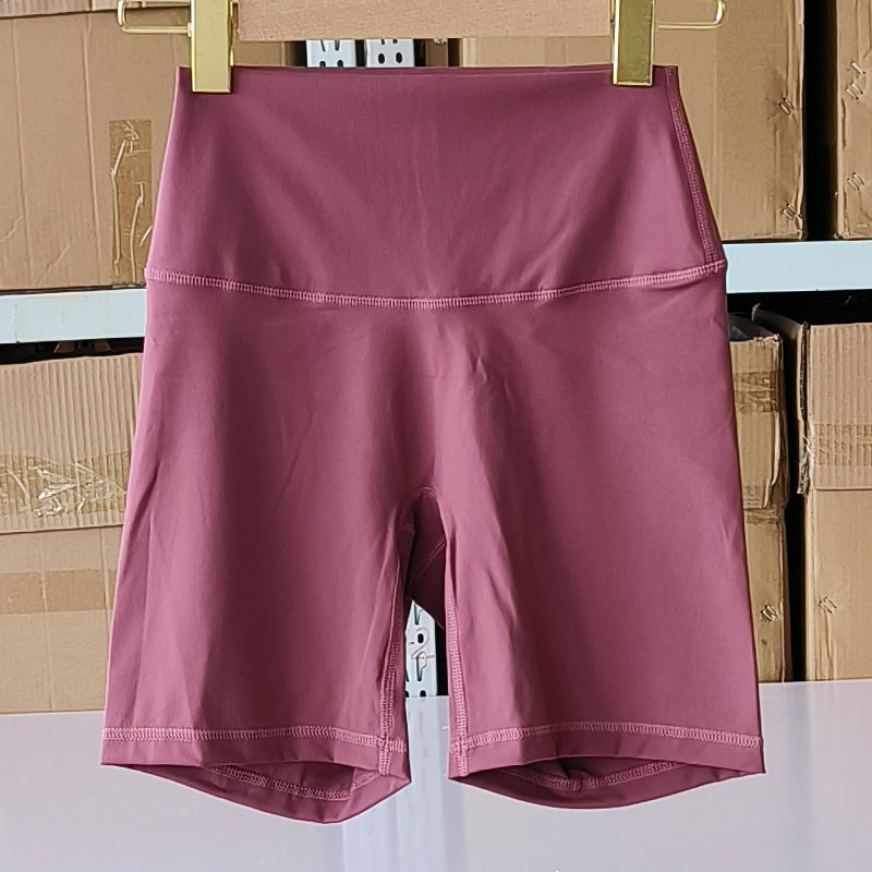 Short de yoga taille haute uni pour femme