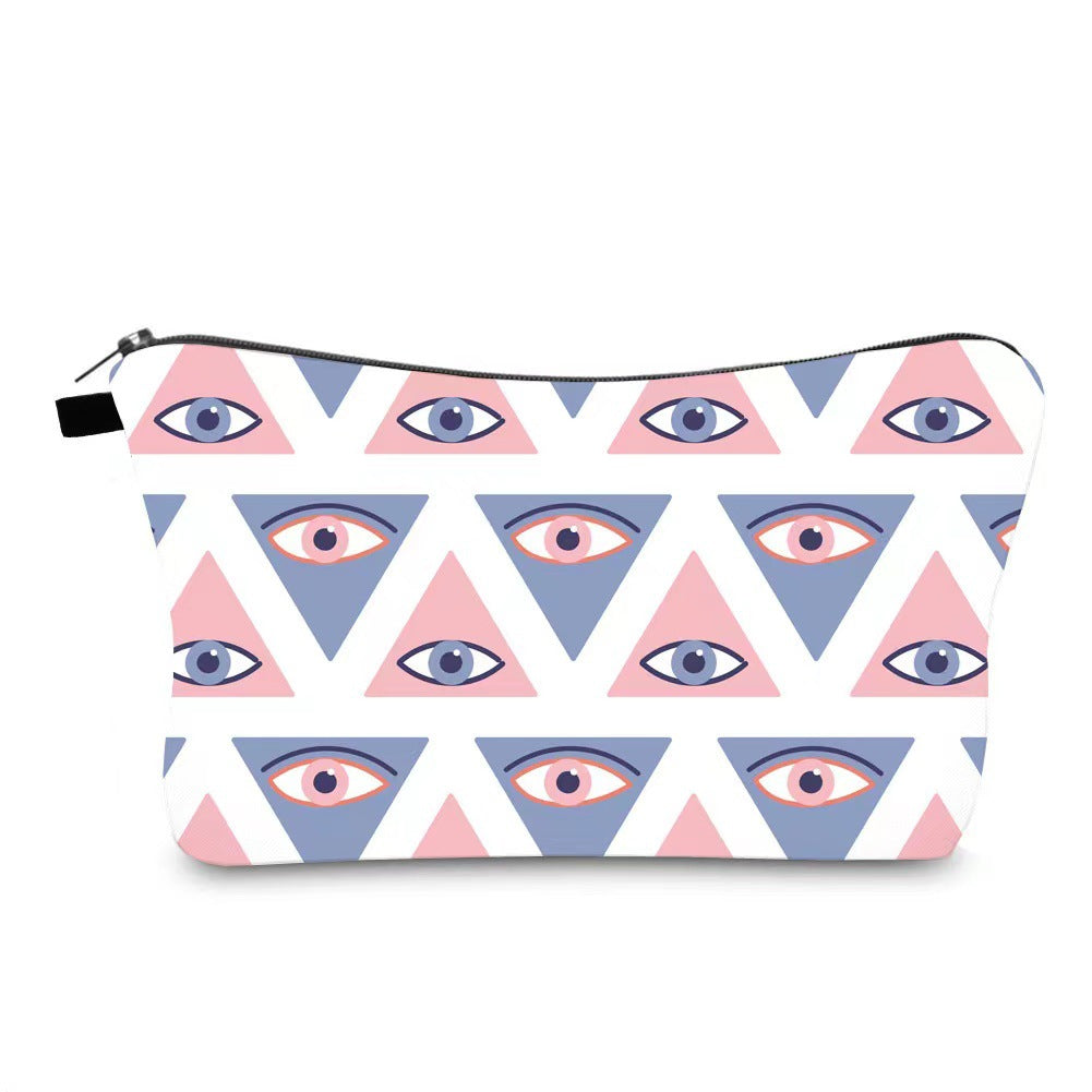 Bolsa de cosméticos sencilla y moderna con diseño de ojo malvado para mujer