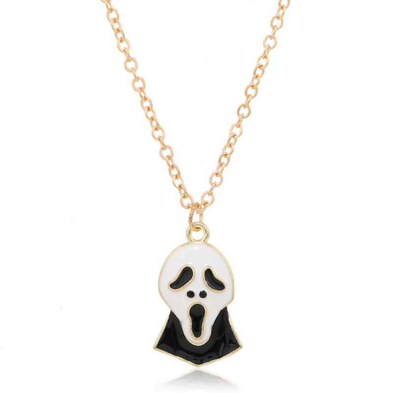 Collier pendentif monstre vintage mignon pour femme Halloween