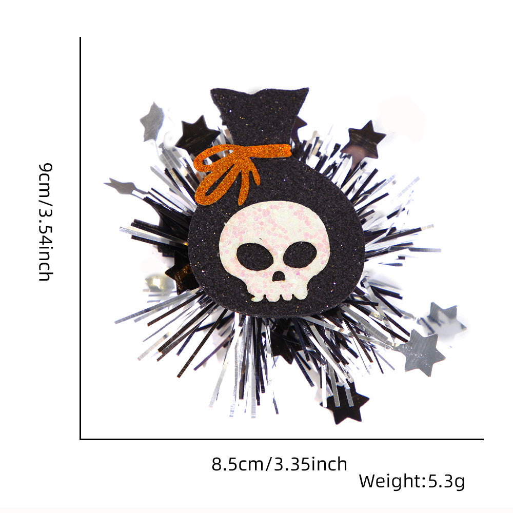 Horquilla para el pelo con fieltro de hierro y gasa para decoración de fiesta infantil de Halloween