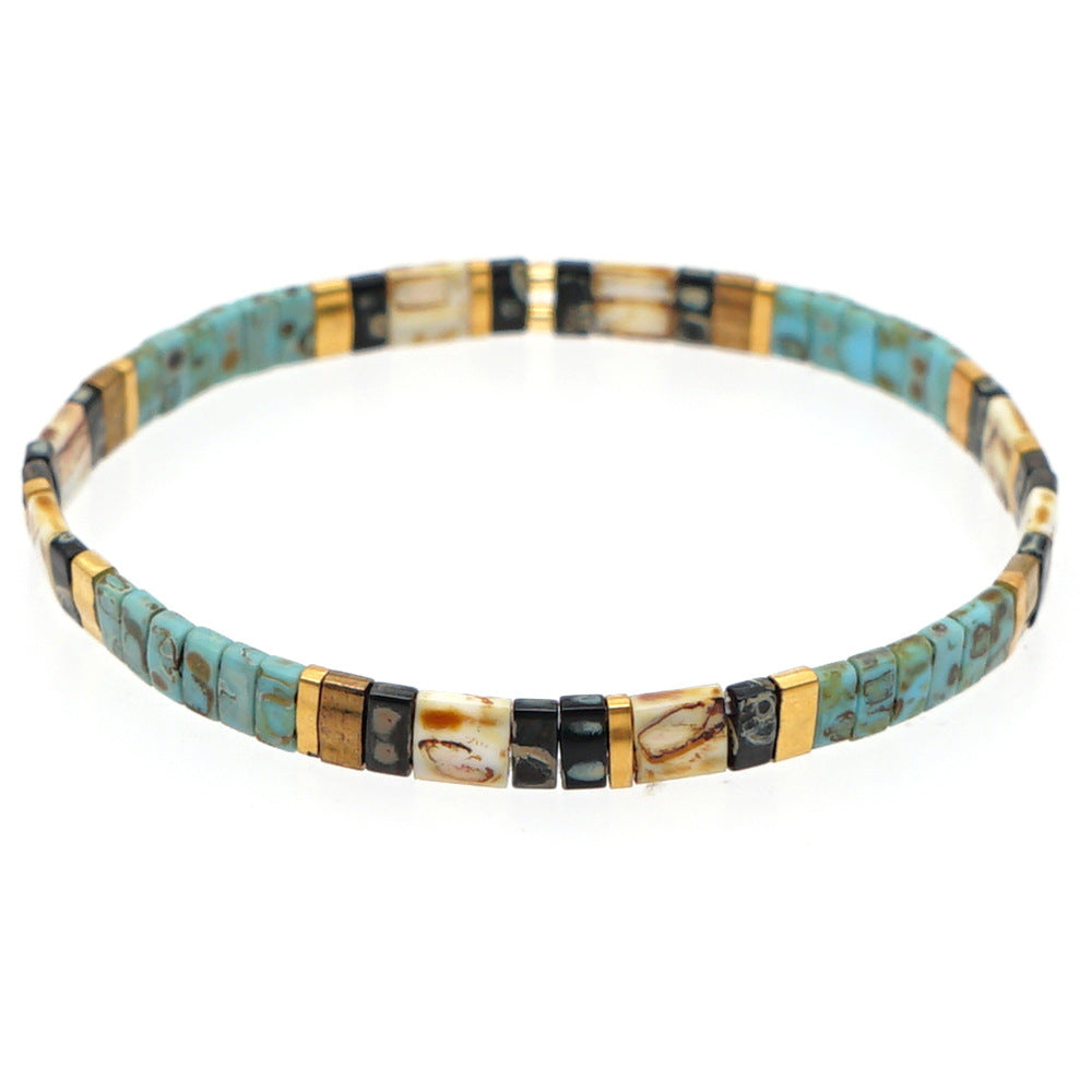 Women Casual Bohemian Handmade Beaded Woven Bracelet