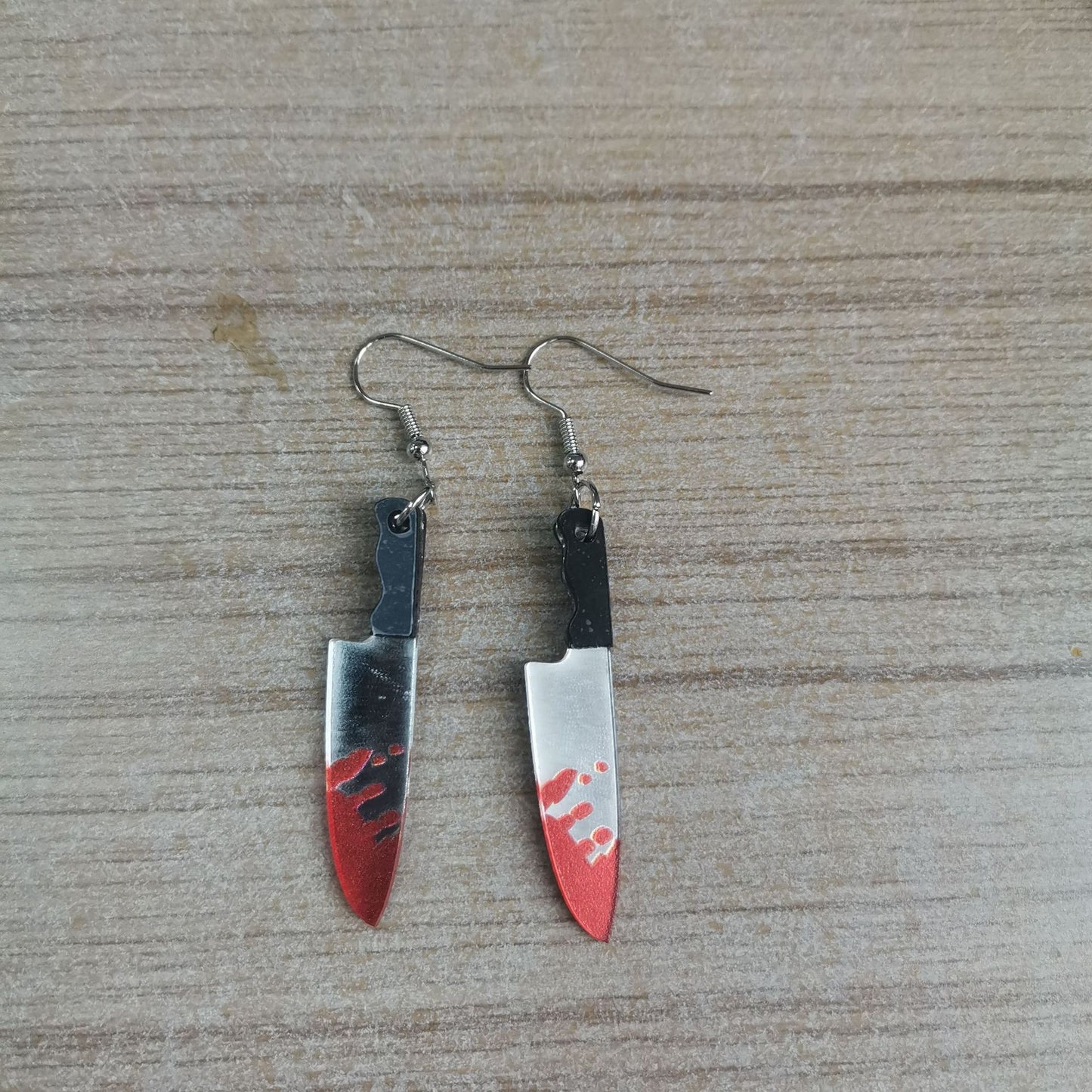 Halloween Women Horror Funny Acrylic Knife Earrings