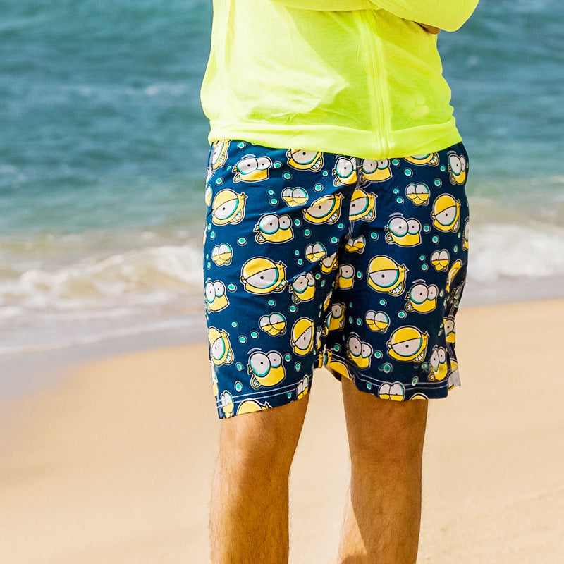 Bañador informal de secado rápido con estampado para hombre