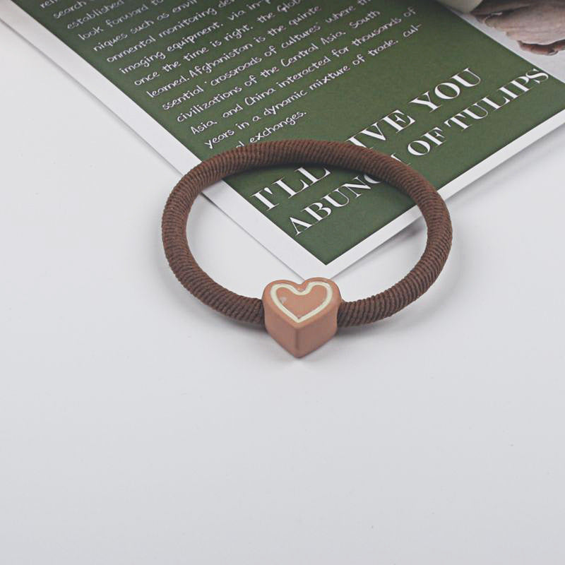 Women Fashion Solid Color High Elastic Rubber Hair Ring