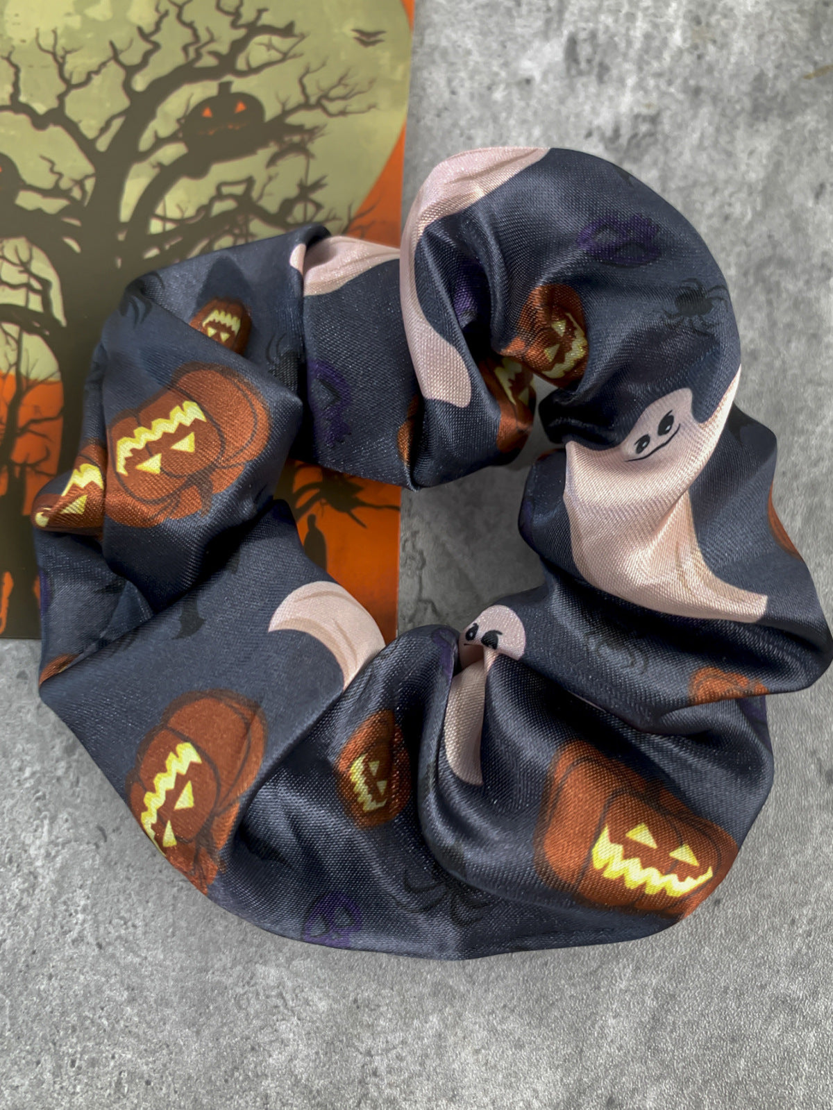 Anillo para el cabello con estampado de calaveras de Halloween
