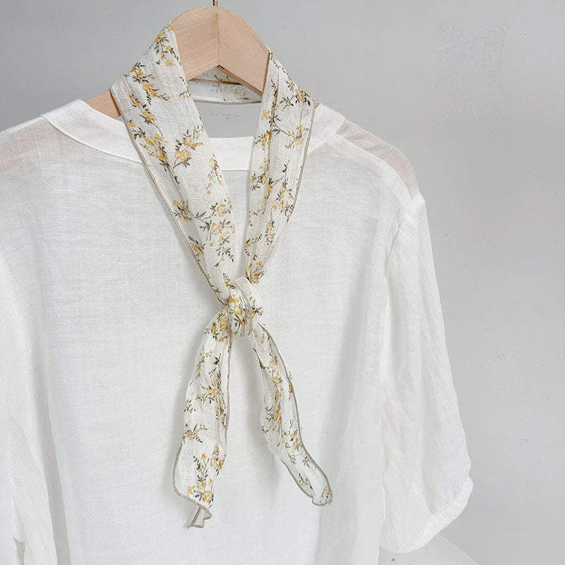 Spring And Summer Women Linen Small Long Scarf