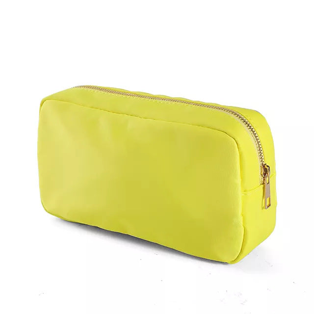 Bolsa de cosméticos de nailon de color sólido para ropa sucia portátil