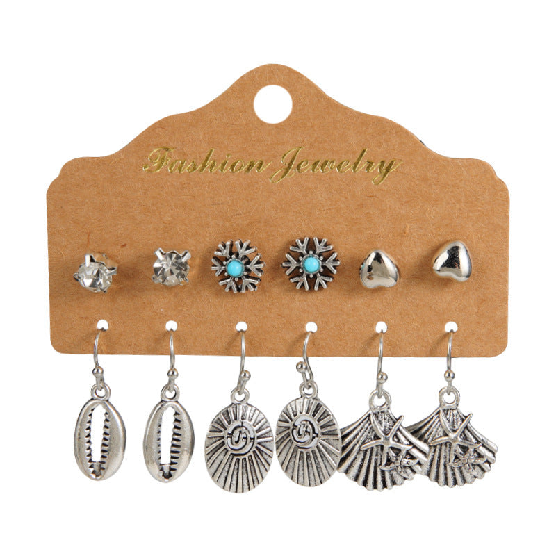 Pendientes bohemios multicolores con forma de corazón