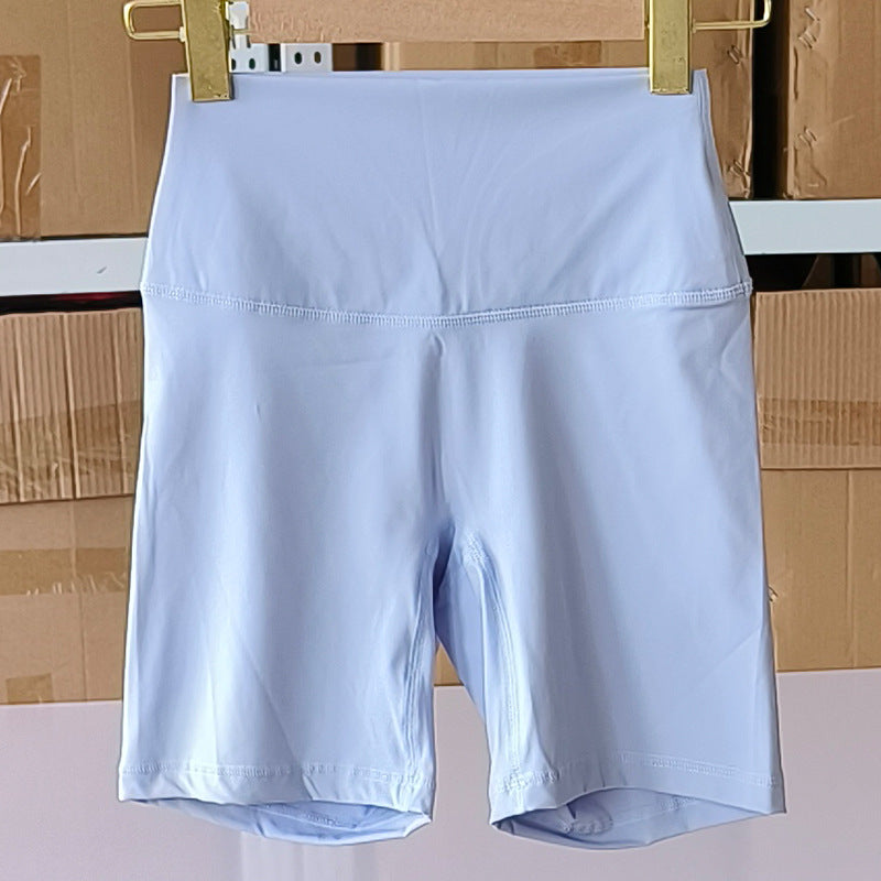 Short de yoga taille haute uni pour femme