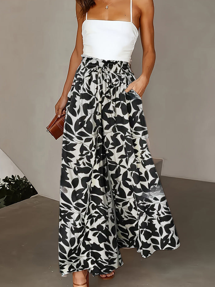 Women Casual High Waist Wide Leg Pants