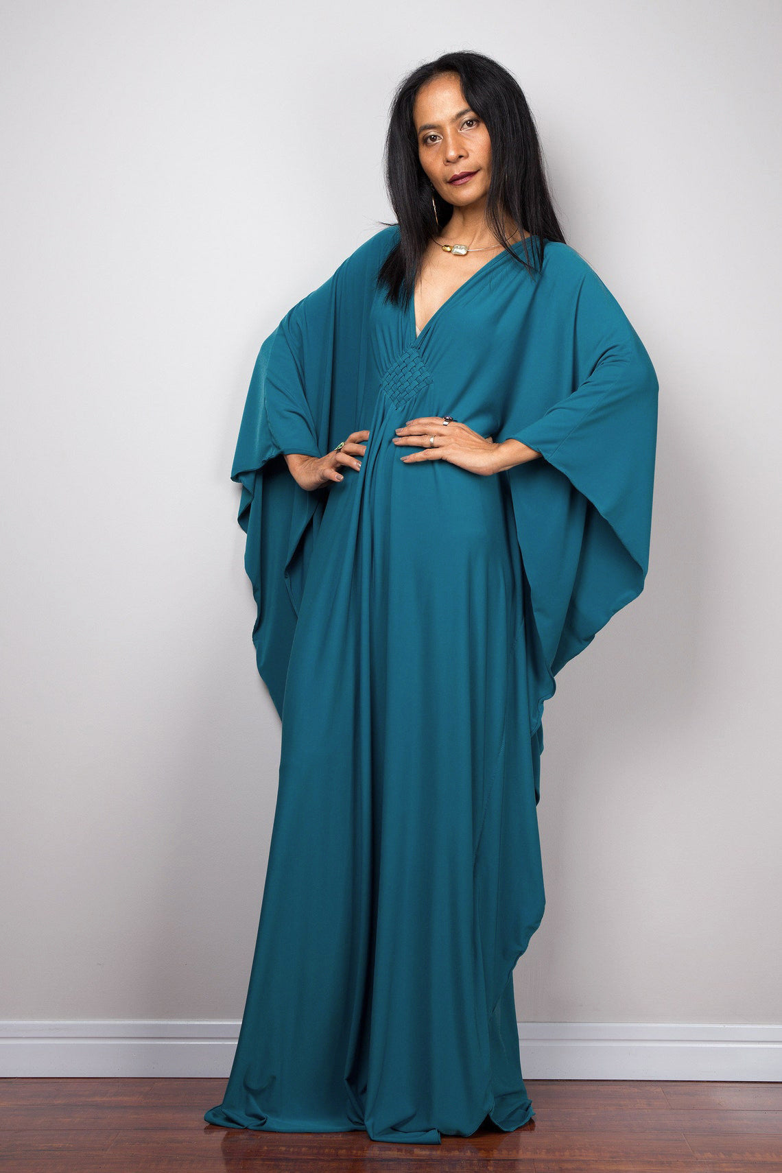 Women Polyester Loose Robe Vacation Coverup Dress