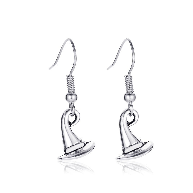 Halloween Skeleton Bat Spider Earrings Alloy Retro Style