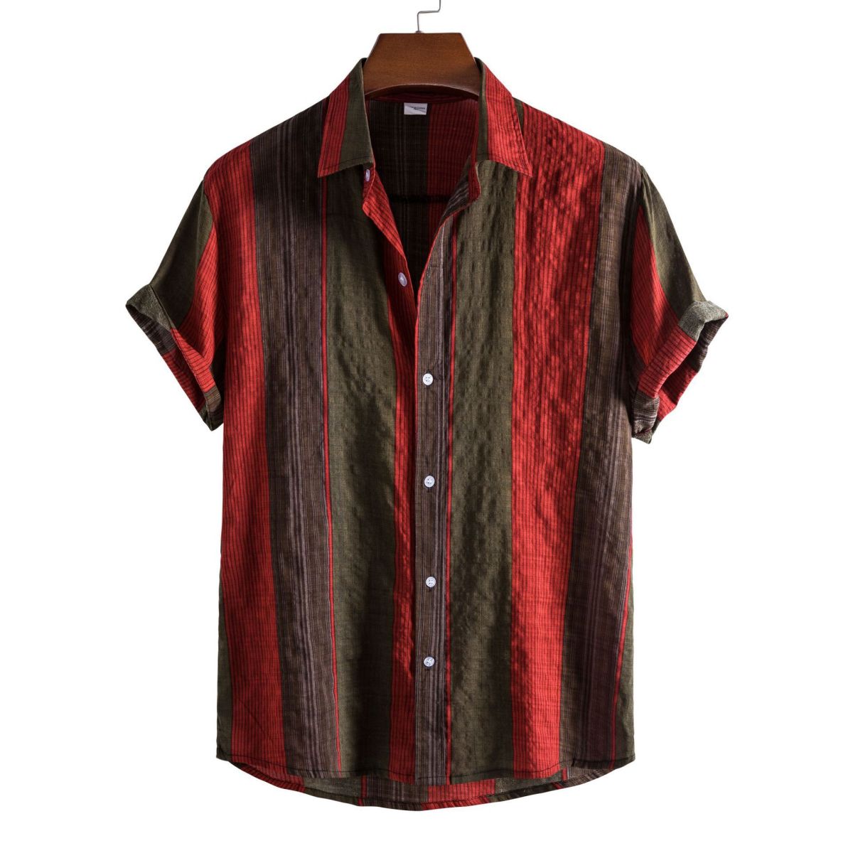 Camisa informal de vacaciones para hombre con estampado de flores diminutas en 3D