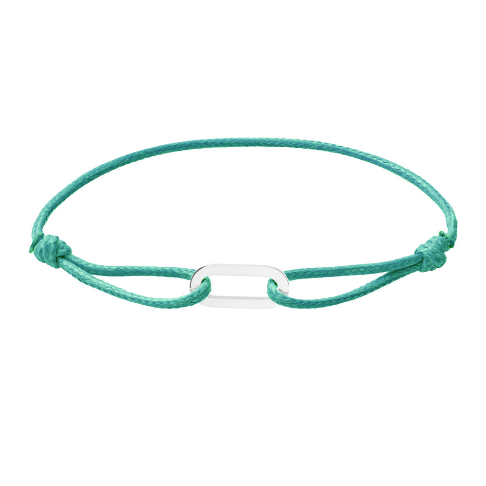 Women Fashion Simple Hand-Woven Single Ring Rope Adjustable Bracelet