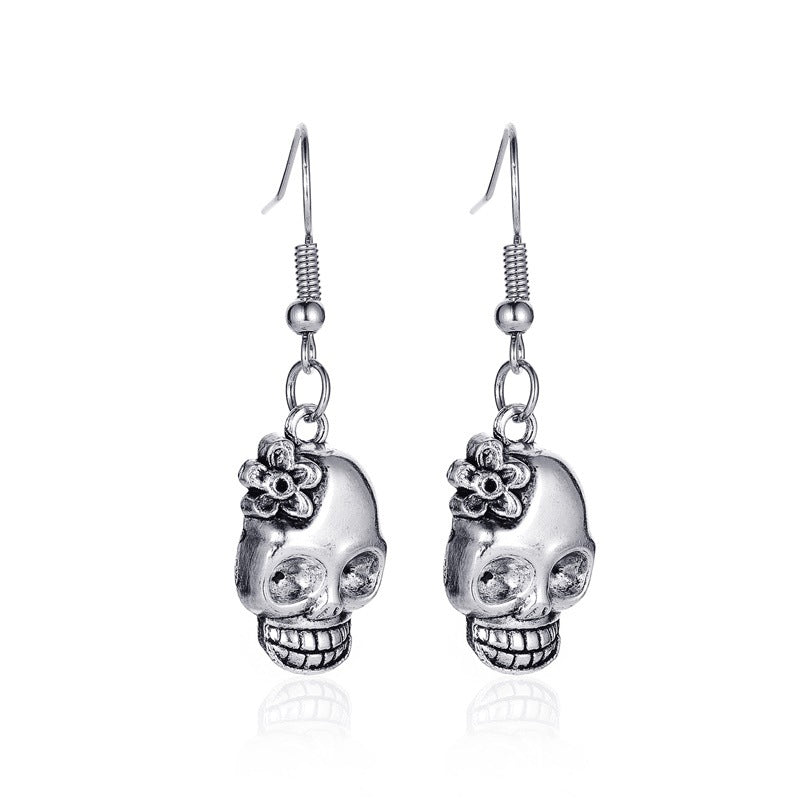 Halloween Skeleton Bat Spider Earrings Alloy Retro Style