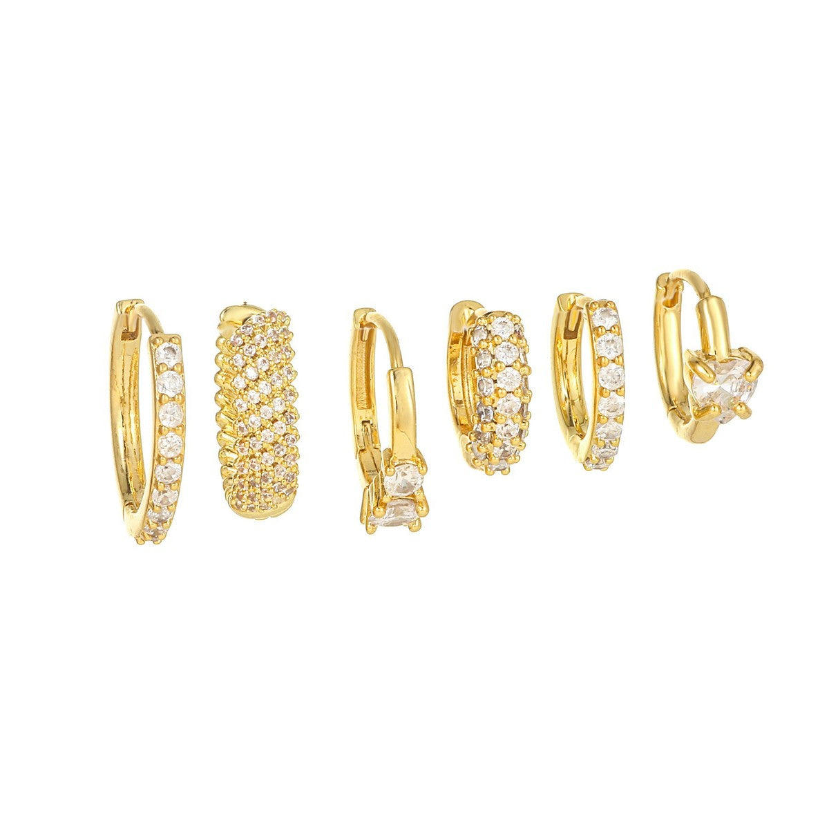 Conjunto de pendientes con borlas y cadena de luna y estrella de circonita para mujer