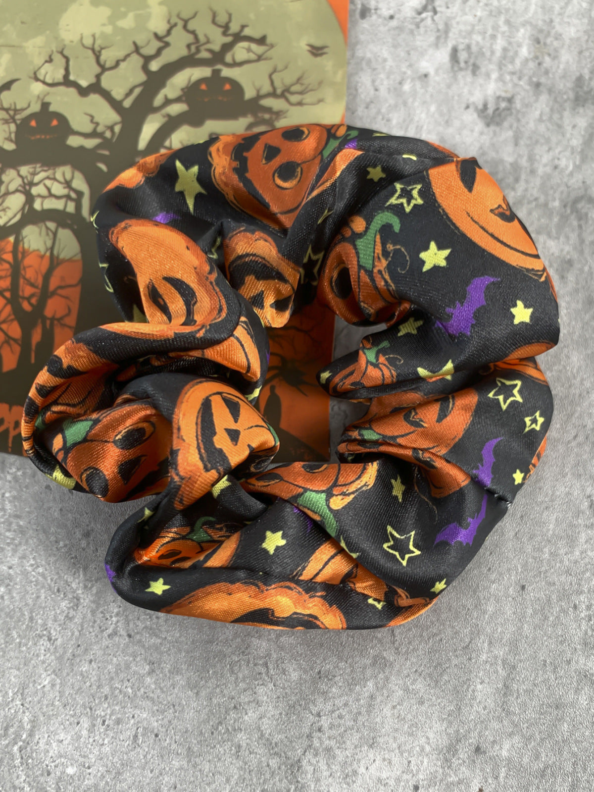 Anillo para el cabello con estampado de calaveras de Halloween