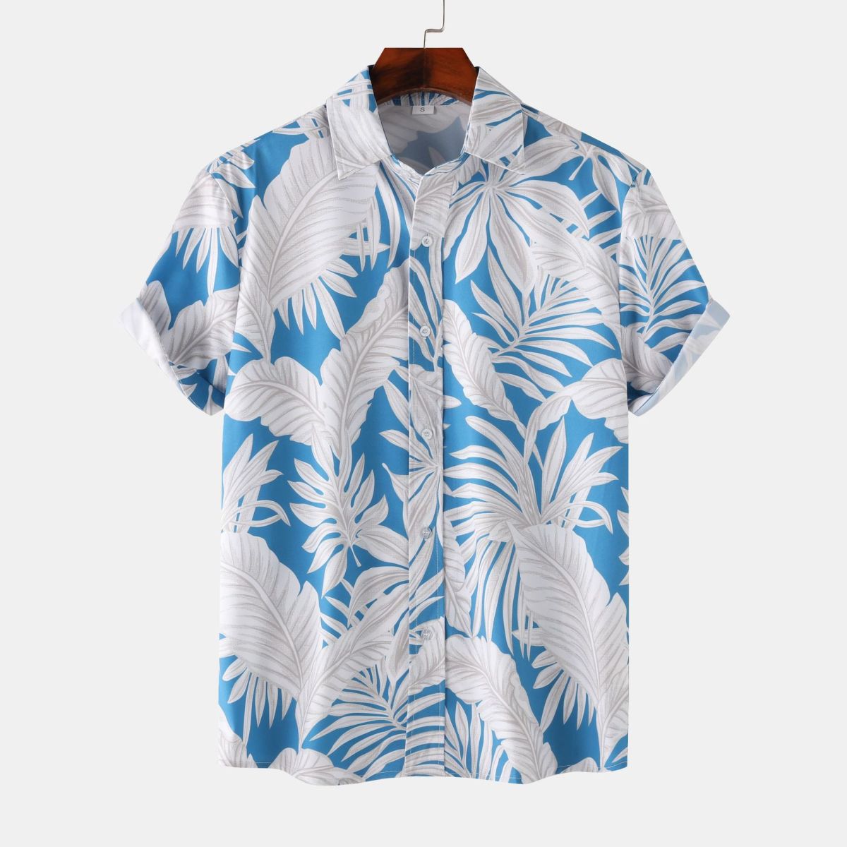 Men Summer Leisure Vacation 3D Flower Print Shirt