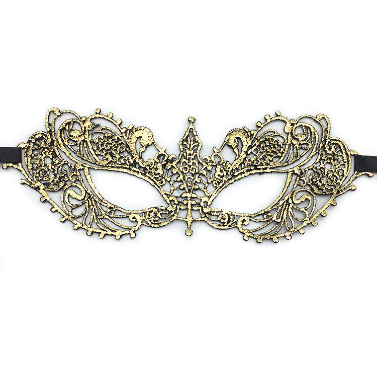 Women Simple Hollow Lace Half Face Mask for Halloween