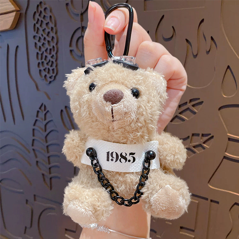 Cartoon Plush Bear Keychain with Colorful Sweater Styles