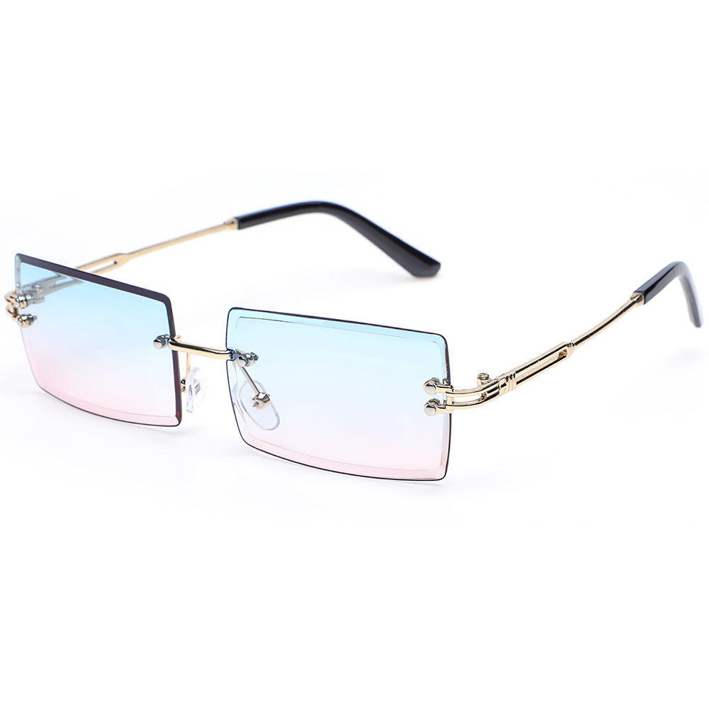 Lunettes de soleil tendance sans monture en métal