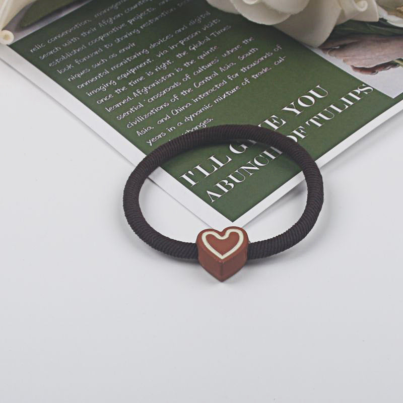 Women Fashion Solid Color High Elastic Rubber Hair Ring