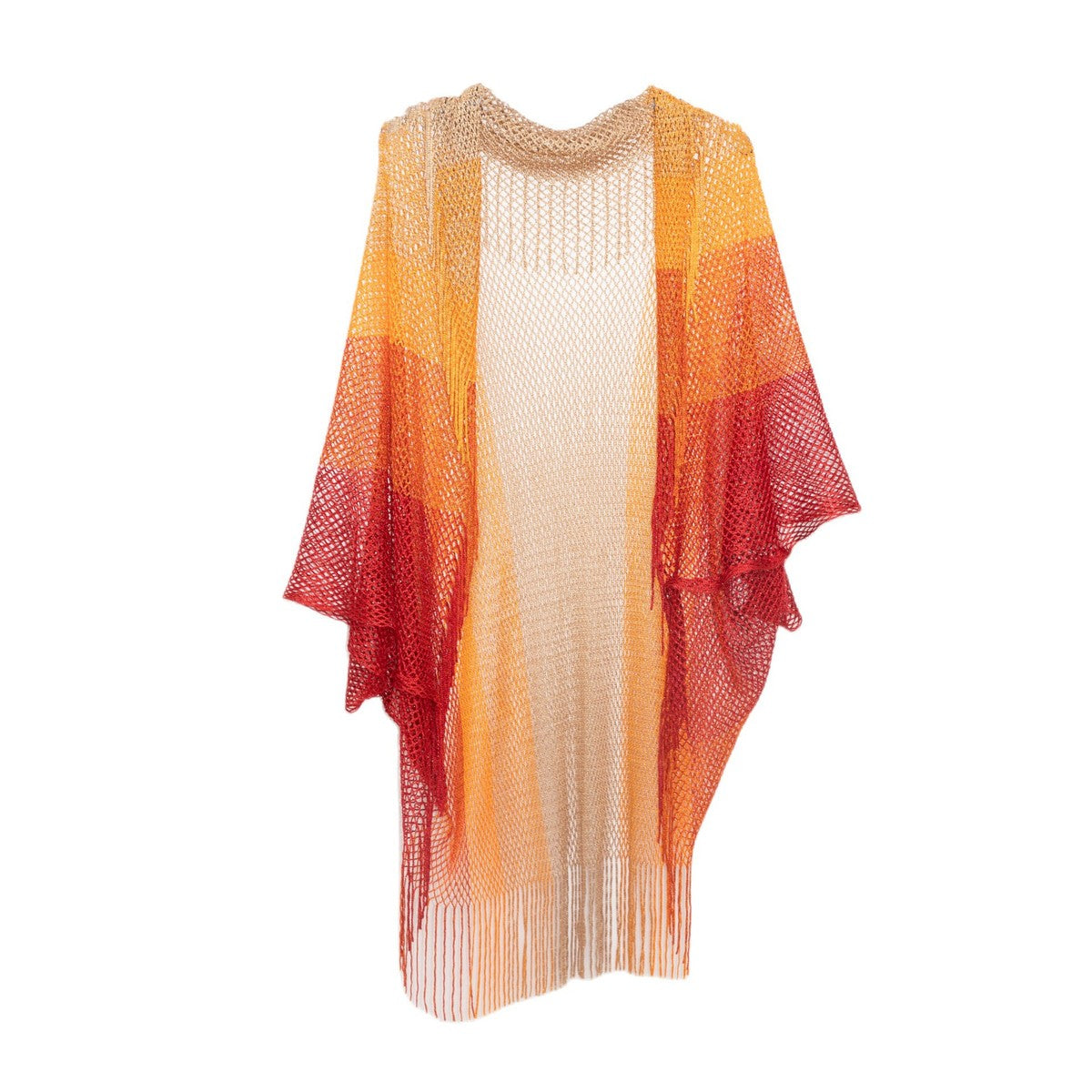 Women's Fashion Stripe Hollow Tassel Cover-Ups