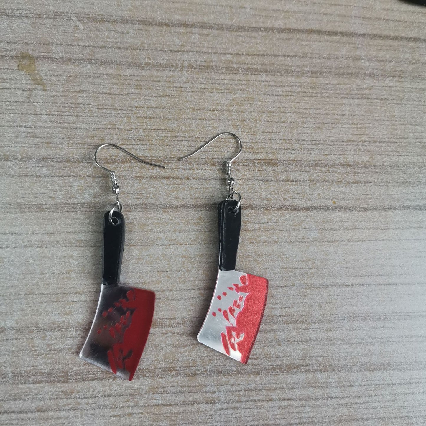 Boucles d'oreilles couteau en acrylique pour femme, motif horreur, humoristique, Halloween
