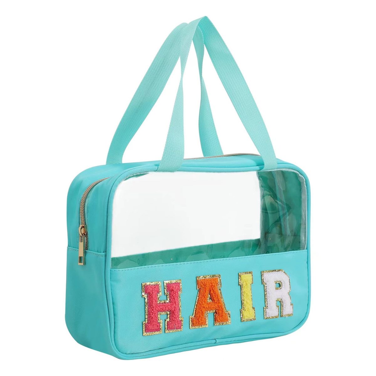 Fashion Transparent PVC Letters Portable Cosmetic Bag