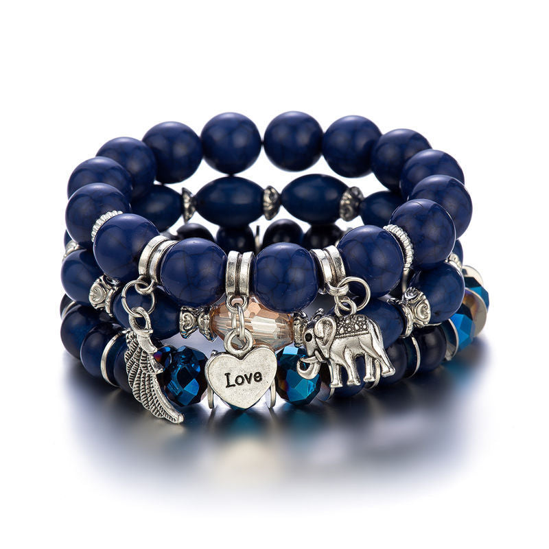 Bohemian Style Multi-Layer Wooden Beaded Bracelet