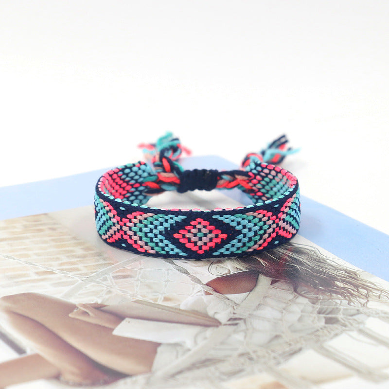 Bohemian Vintage Hand Woven Embroidery Bracelet