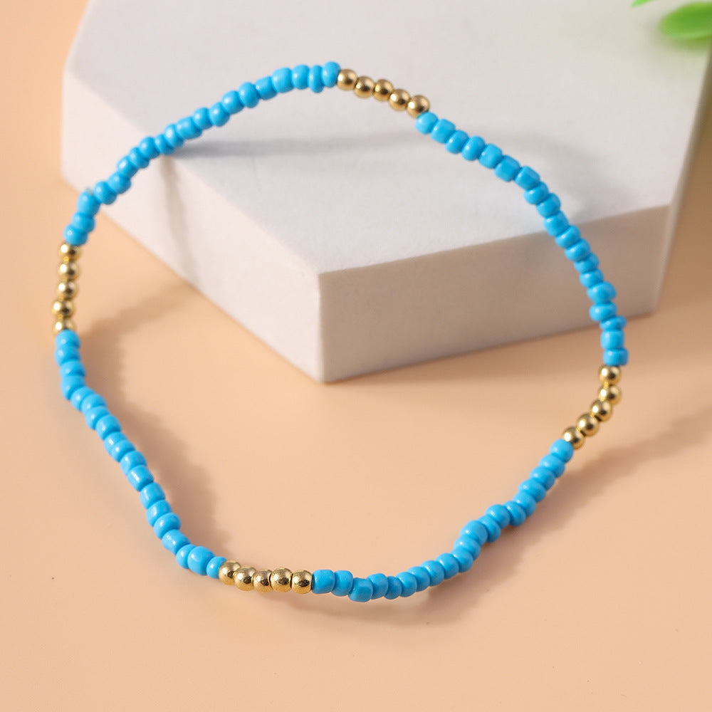 Bohemian Fashion Multicolor Beaded Anklet