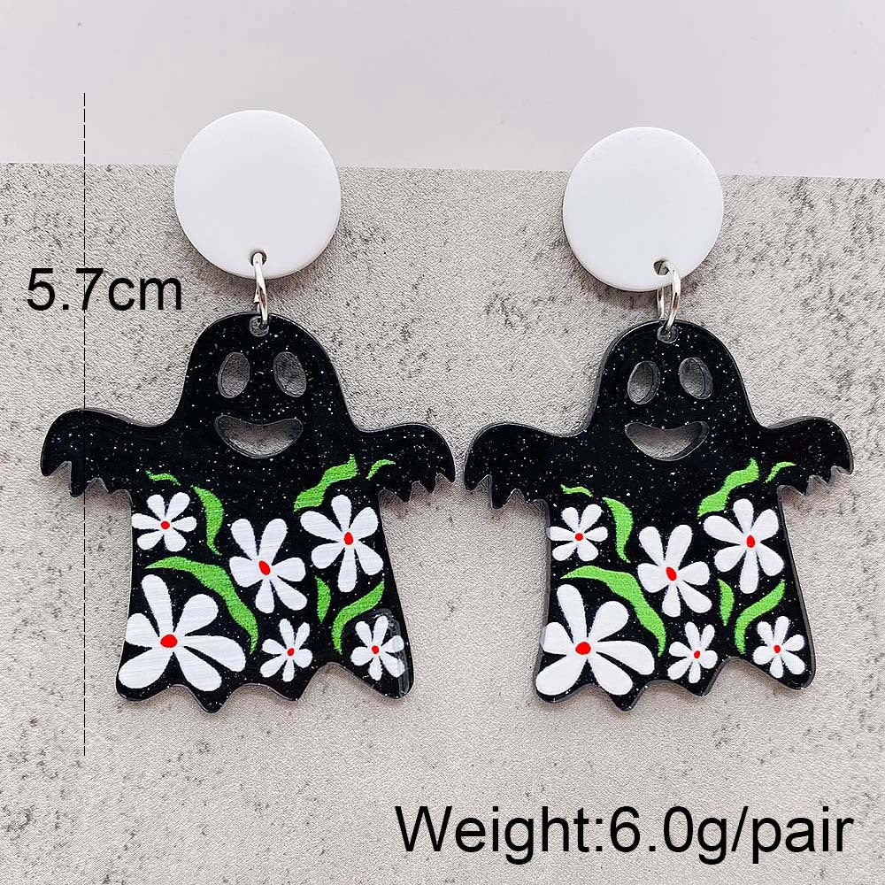 Halloween Women Horror Personality Mushroom Head Ghost Earrings