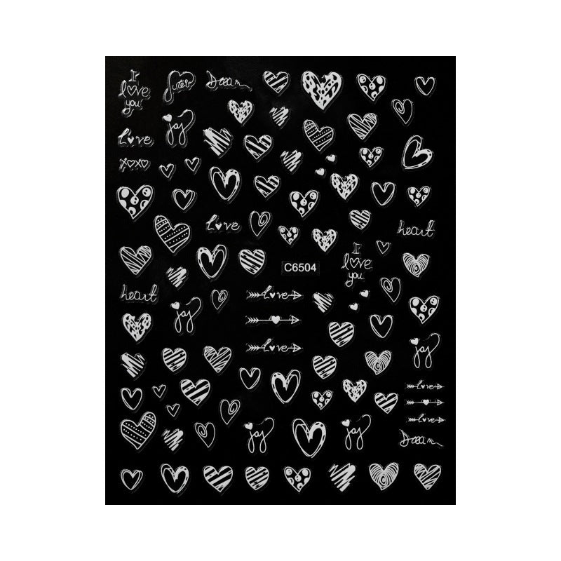 Autocollants pour ongles Love Laser Red pour la Saint-Valentin