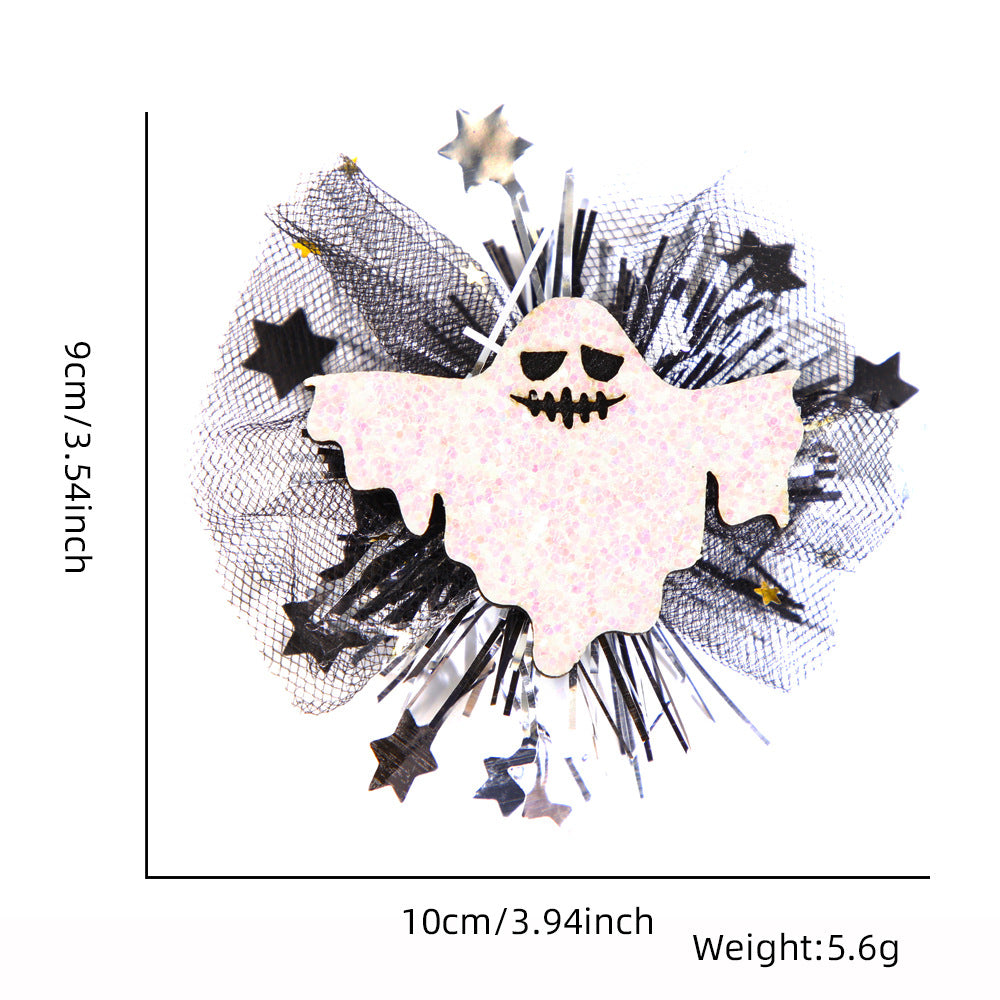 Halloween Children Party Decoration Hairpin with Iron Felt and Gauze