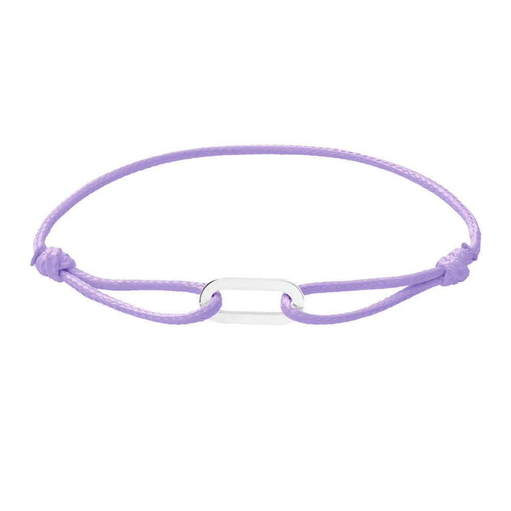 Women Fashion Simple Hand-Woven Single Ring Rope Adjustable Bracelet