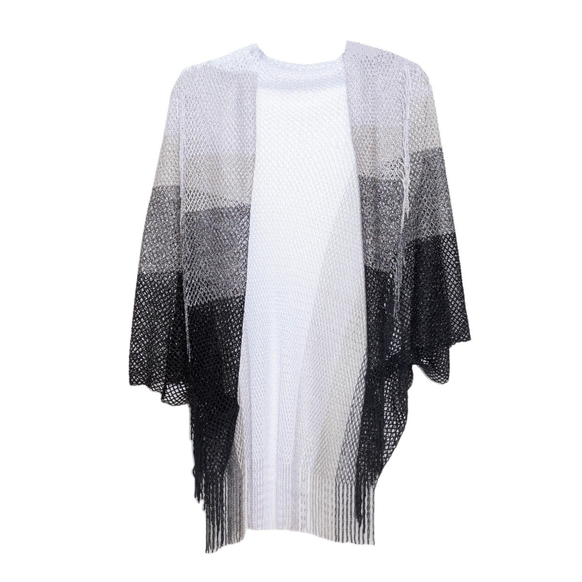 Women's Fashion Stripe Hollow Tassel Cover-Ups