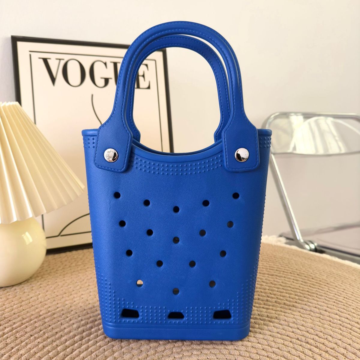 Sac fourre-tout Eva de couleur unie, petit, carré, léger et élégant