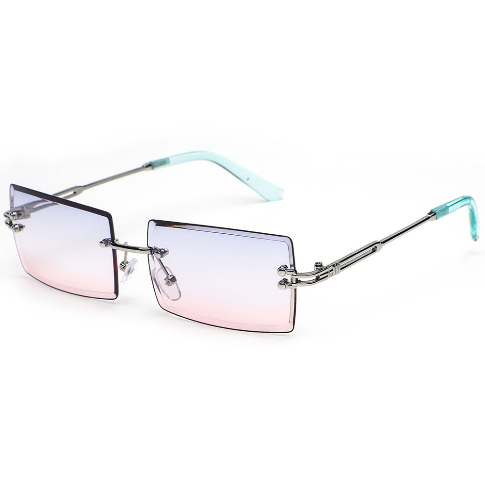 Lunettes de soleil tendance sans monture en métal