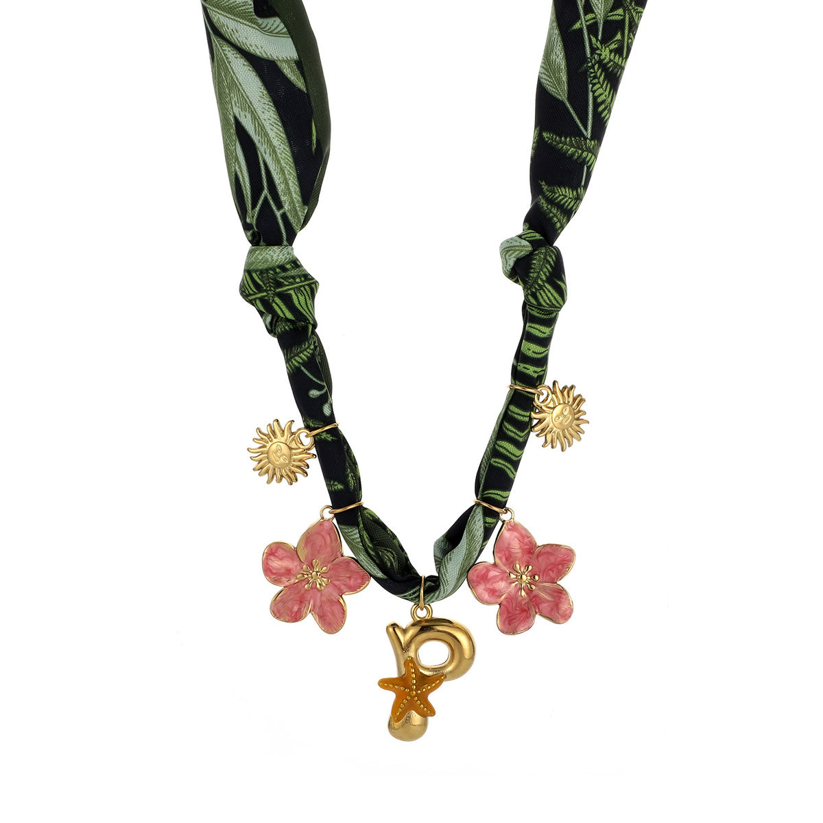 Collares de seda con colgante de letras inglesas y aceite de gota hechos a mano para mujer