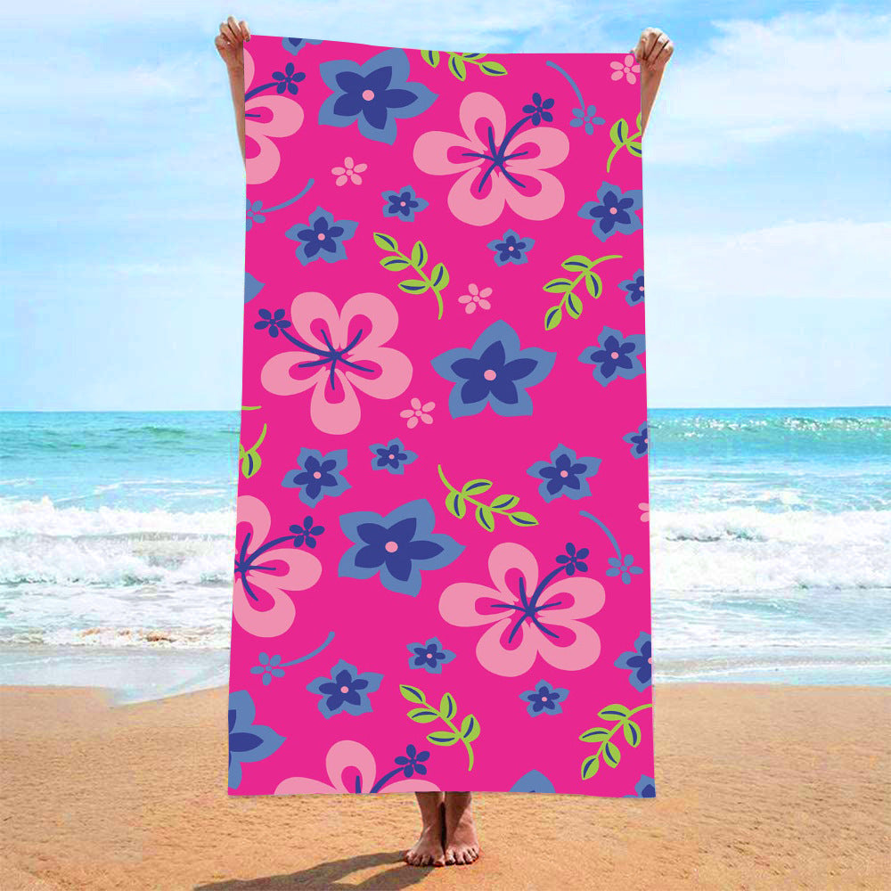 Toalla de playa de secado rápido con estampado informal de moda