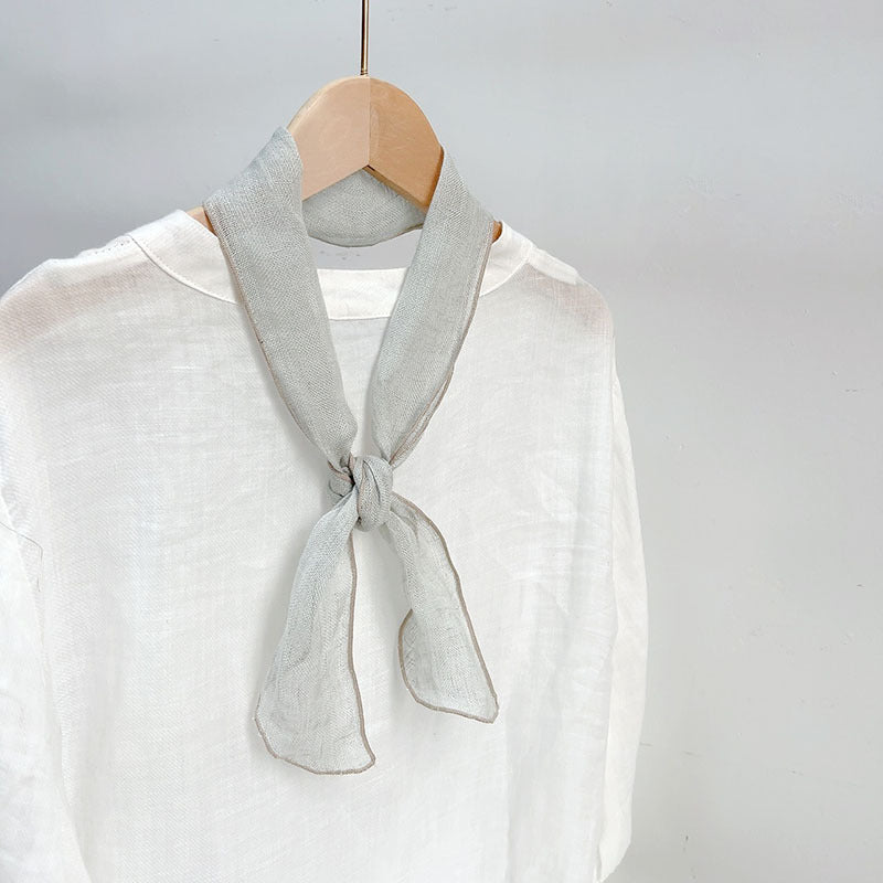 Spring And Summer Women Linen Small Long Scarf