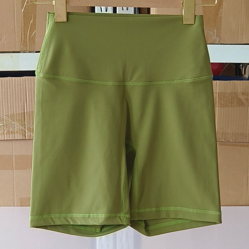 Short de yoga taille haute uni pour femme
