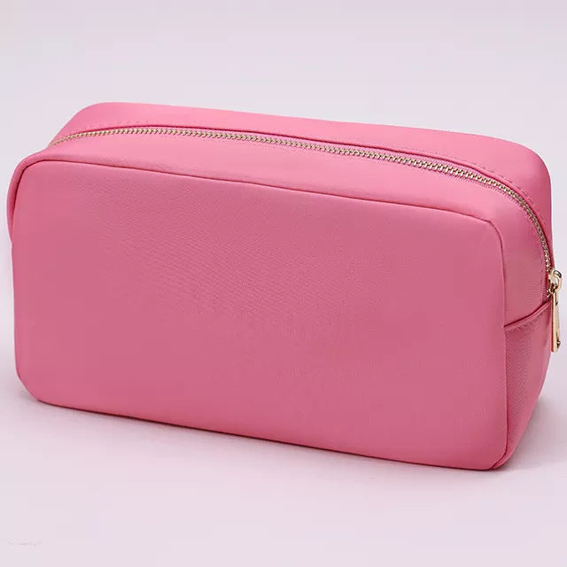 Bolsa de cosméticos de nailon de color sólido para ropa sucia portátil