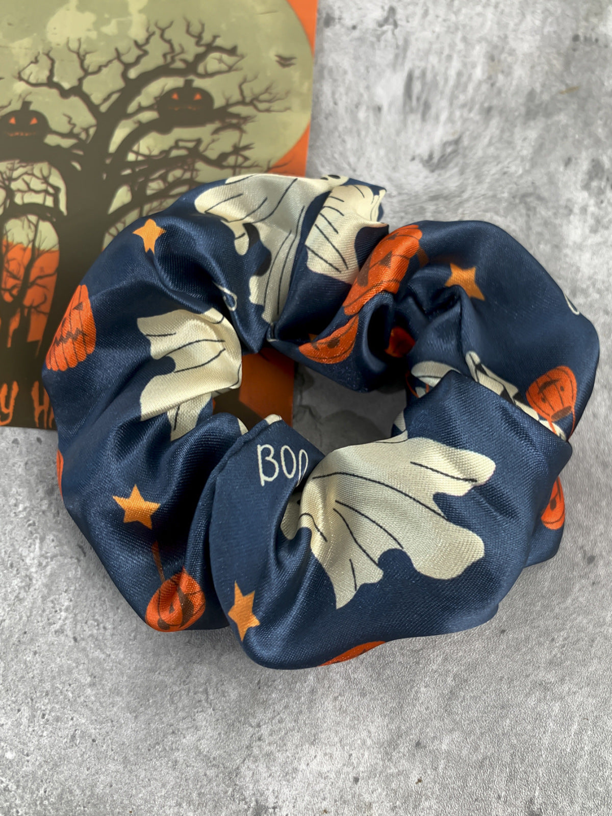 Anillo para el cabello con estampado de calaveras de Halloween