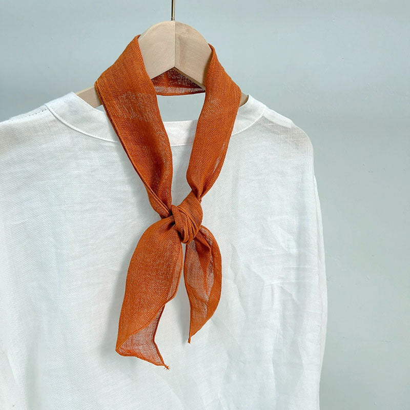 Spring And Summer Women Linen Small Long Scarf